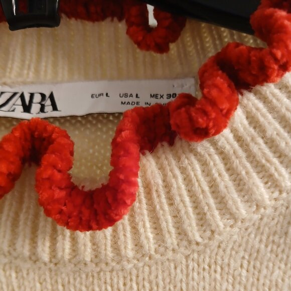 ZARA Embroidered Floral Knit - Picture 4 of 9